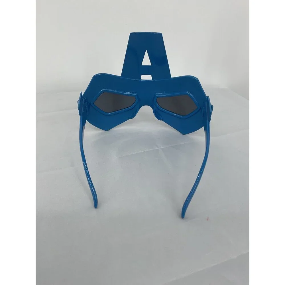 Captain America Novelty Sunglasses Blue/White Superhero Mask Costume Accessory